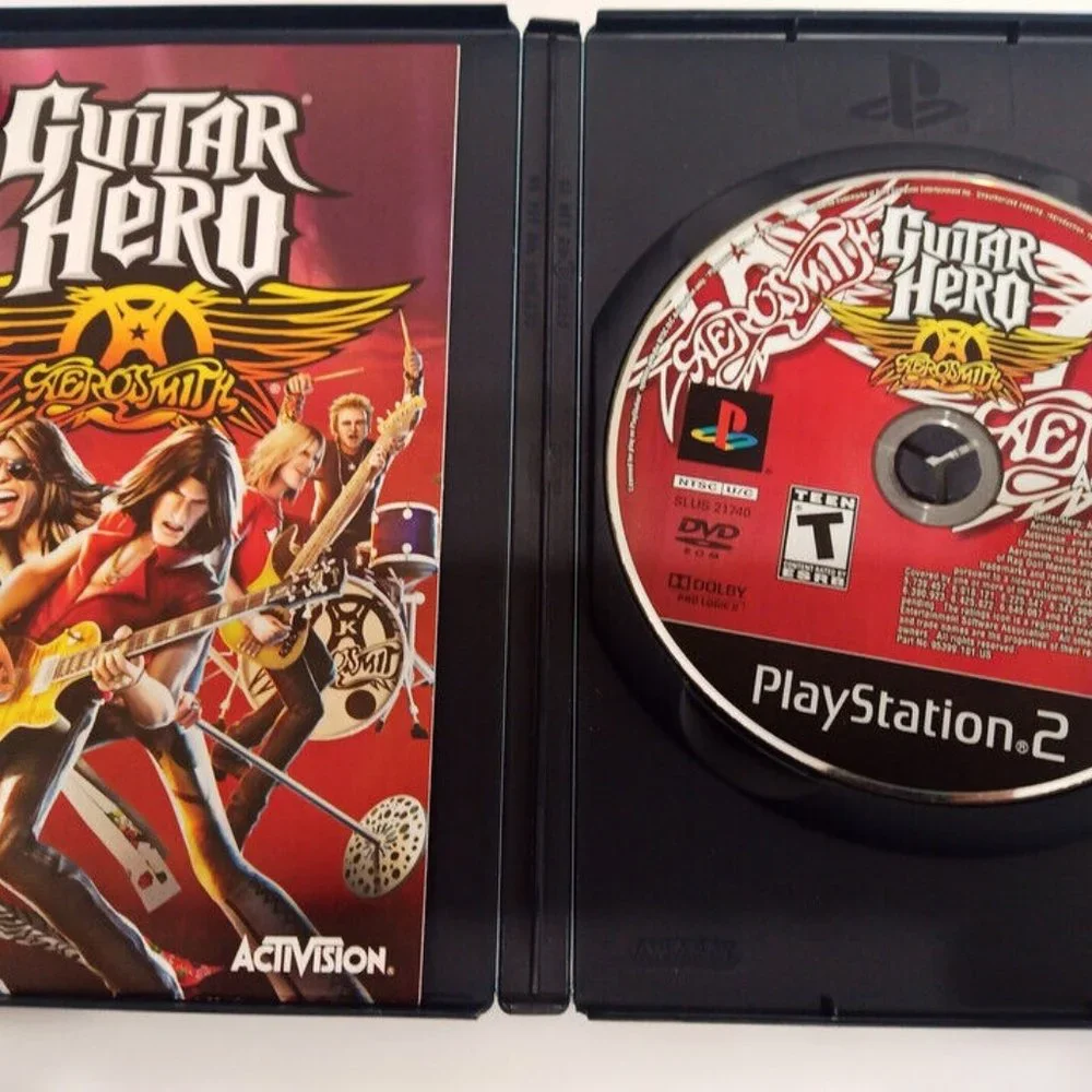 PS2 Kramer Striker Guitar Hero Wireless Bundle Dongle 4 Games Playstation 2 - Picture 8 of 15